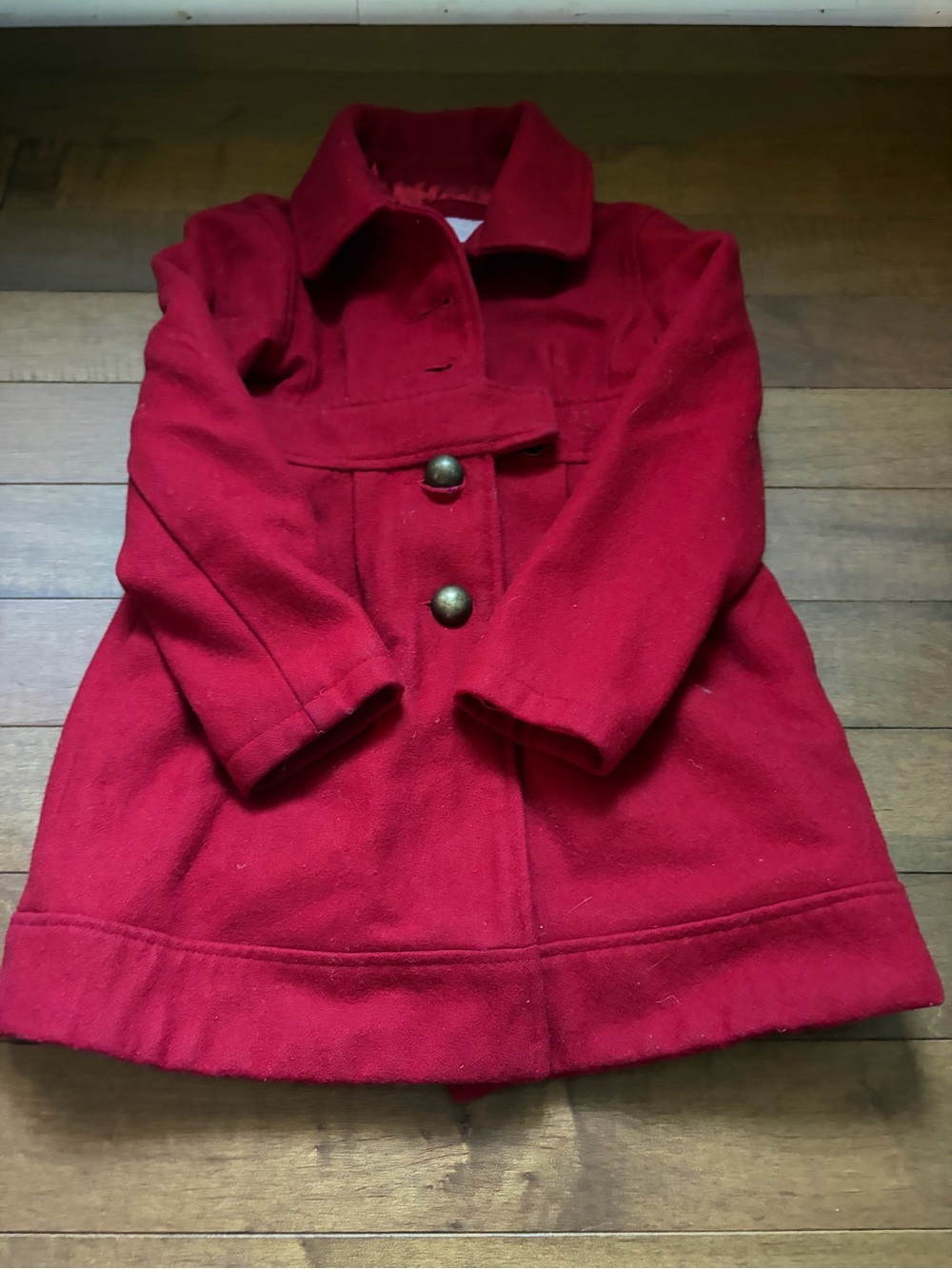 Arizona Jean Company Red Kids Peacoat with Brass Buttons